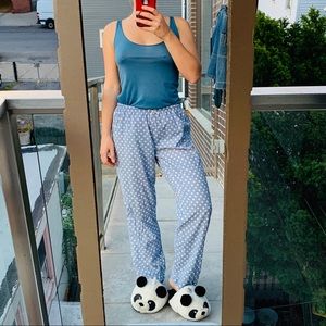 Lucky Brand Polka Dot Straight Pajama Party Pants